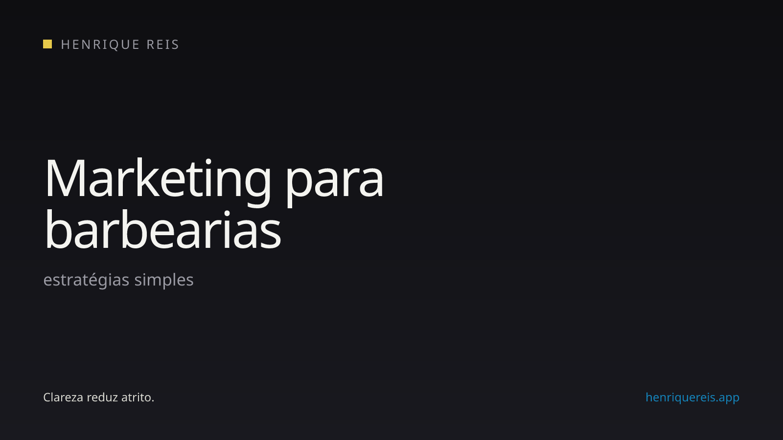 Capa editorial escura para o artigo sobre marketing para barbearias