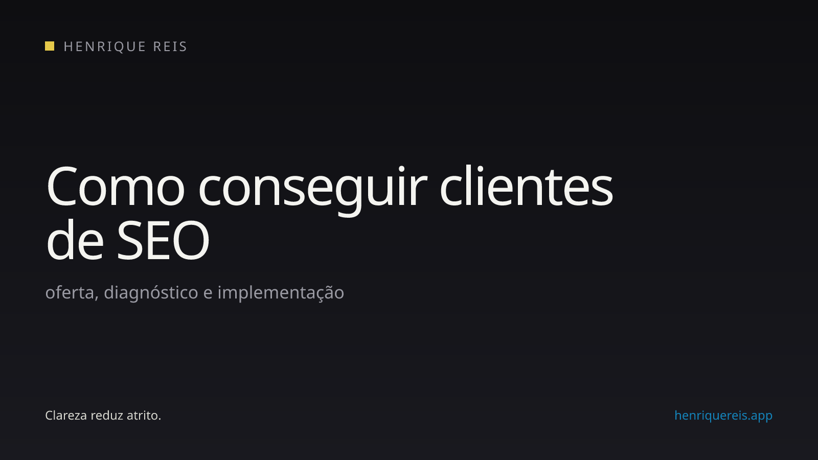 Fluxo de prospecção, qualificação e proposta para serviços de SEO