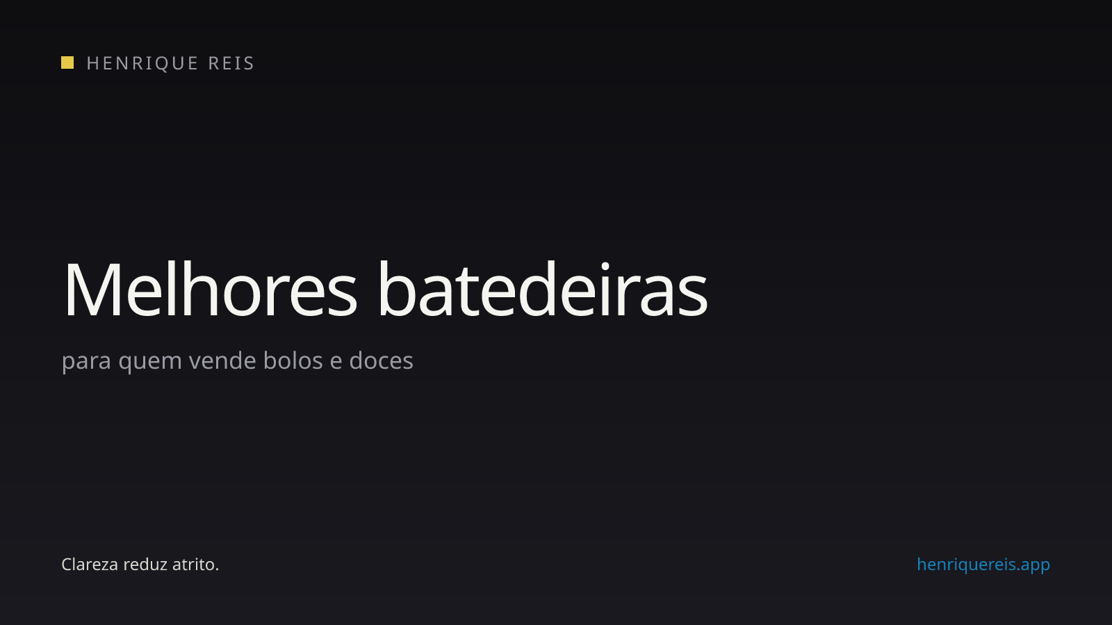 Capa editorial do guia de batedeiras para confeitaria