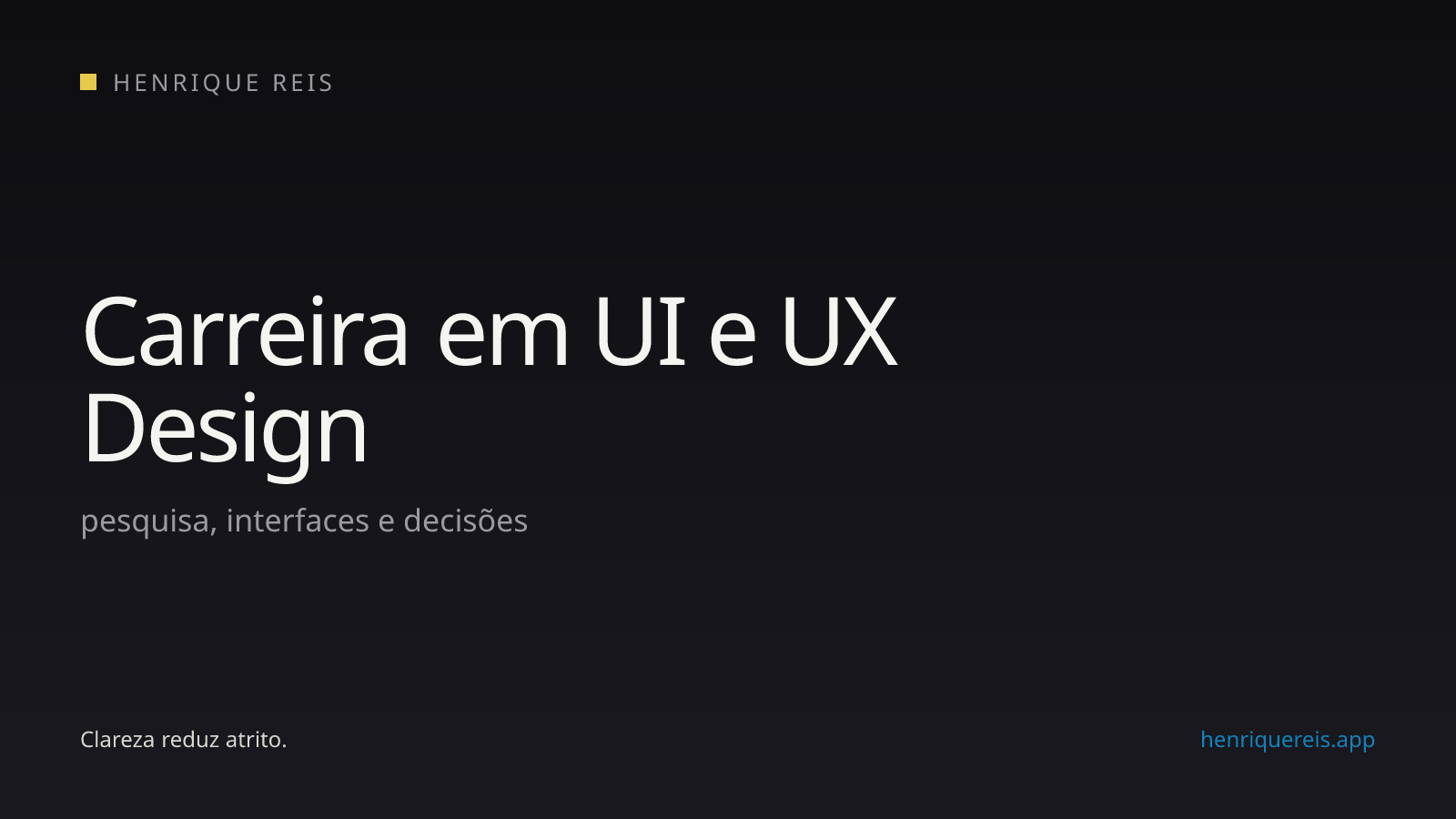 Mapa da carreira em UI e UX Design com pesquisa, interface e produto