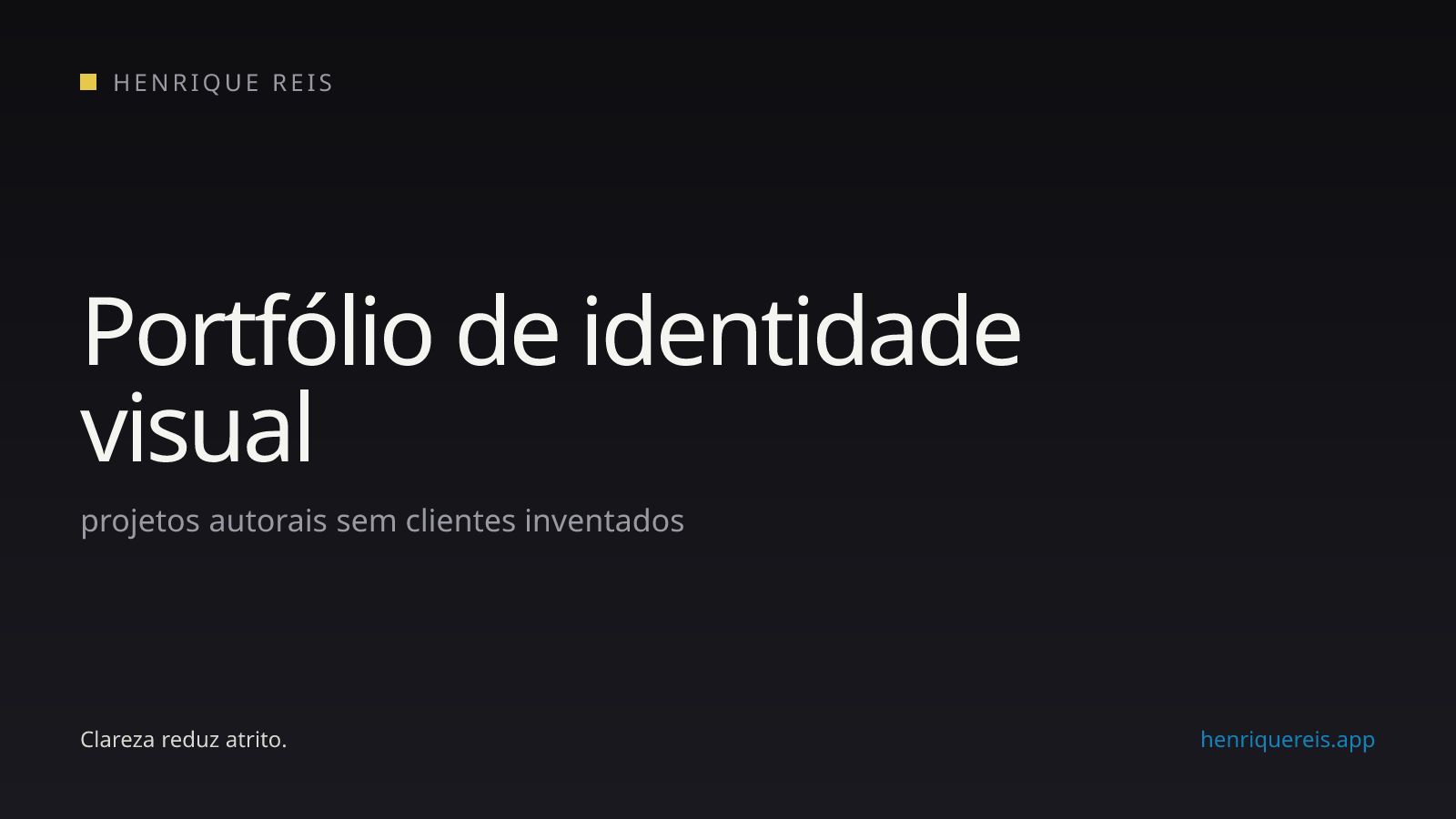 Estrutura de um estudo de caso de identidade visual autoral