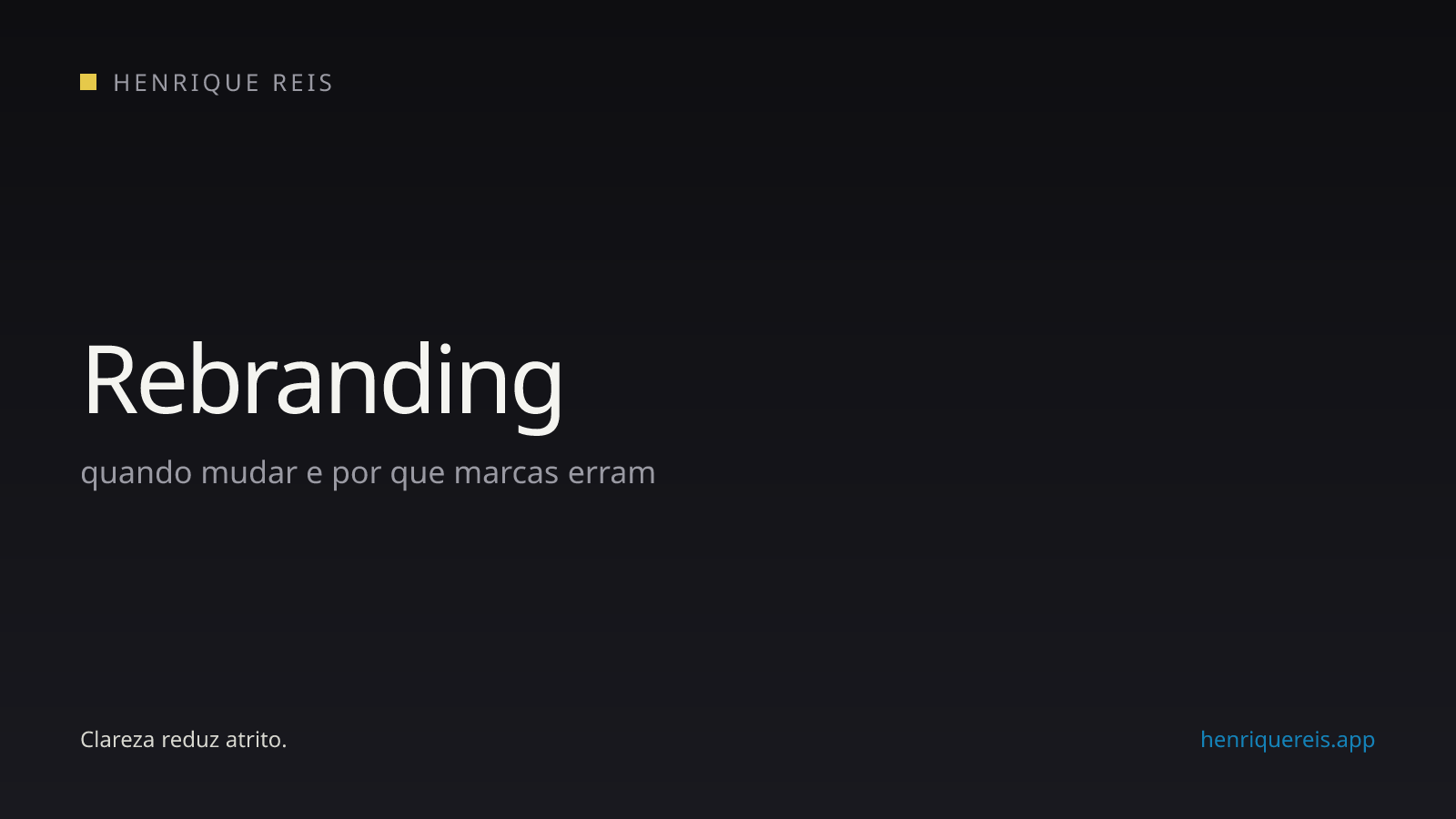 Guia editorial sobre decisões de rebranding