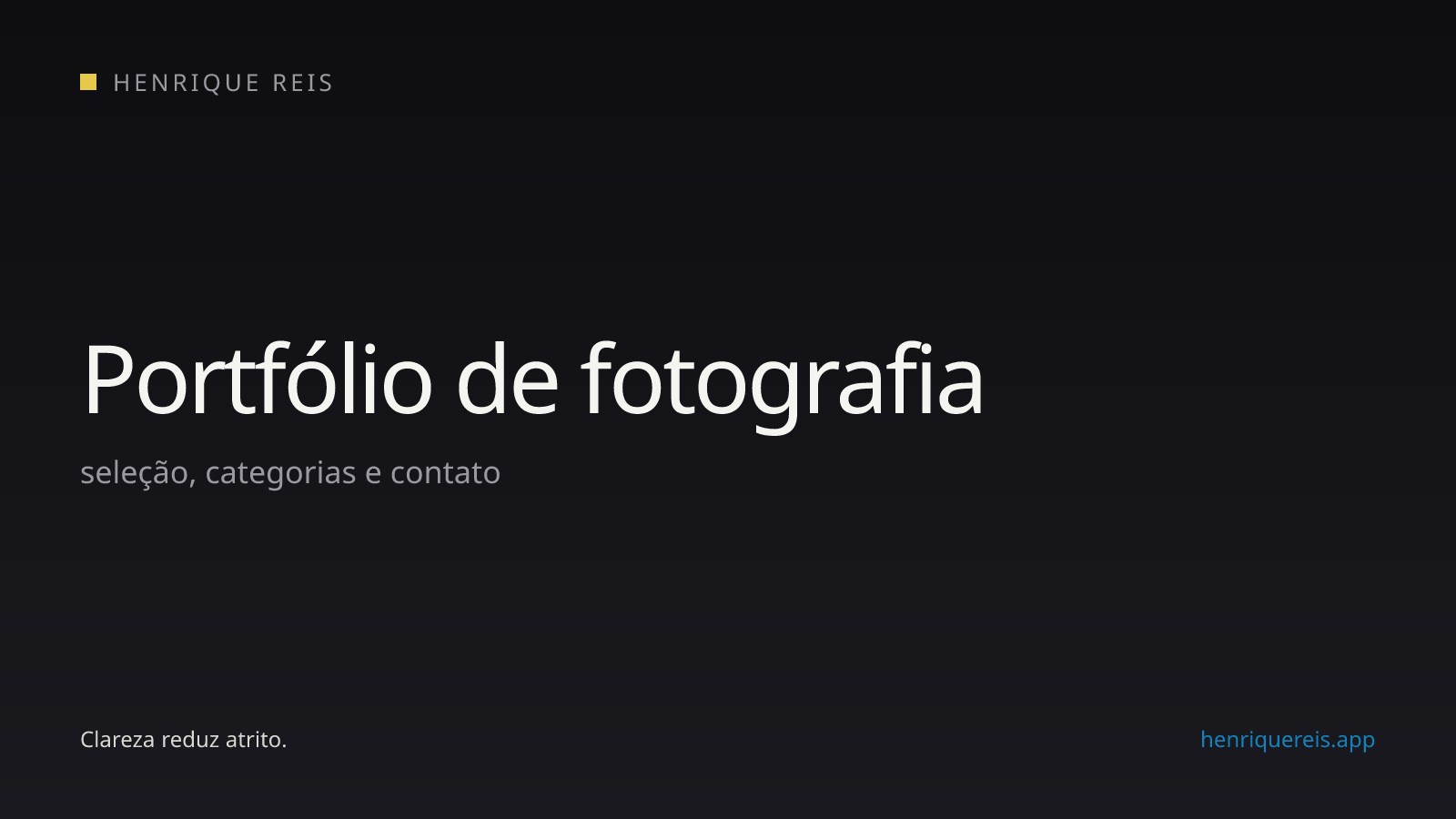 Orientação para selecionar e organizar fotos em um portfólio profissional