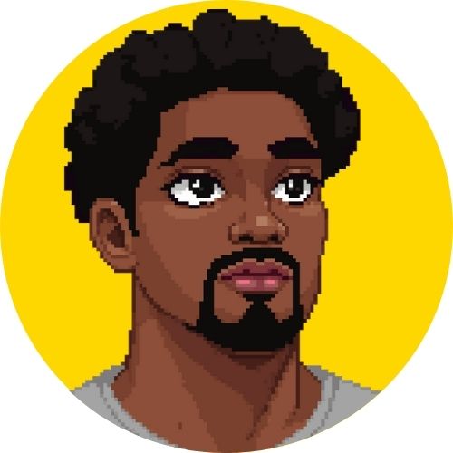 Ilustração do rosto de Henrique Reis.