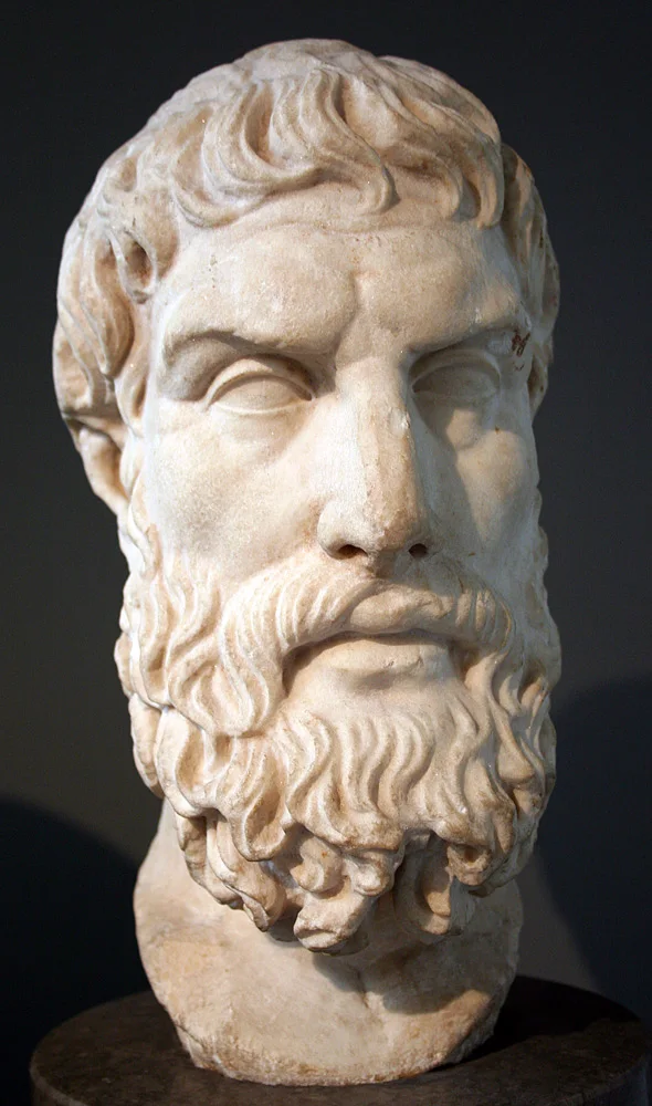 Busto de Epicuro, cópia romana em mármore de um original grego
