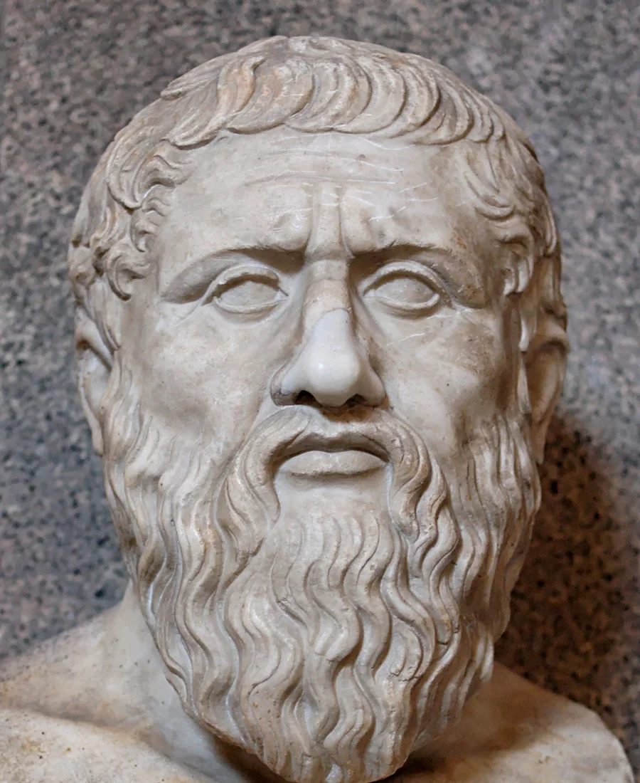 Busto de Platão, cópia romana em mármore de um original grego do século IV a.C.