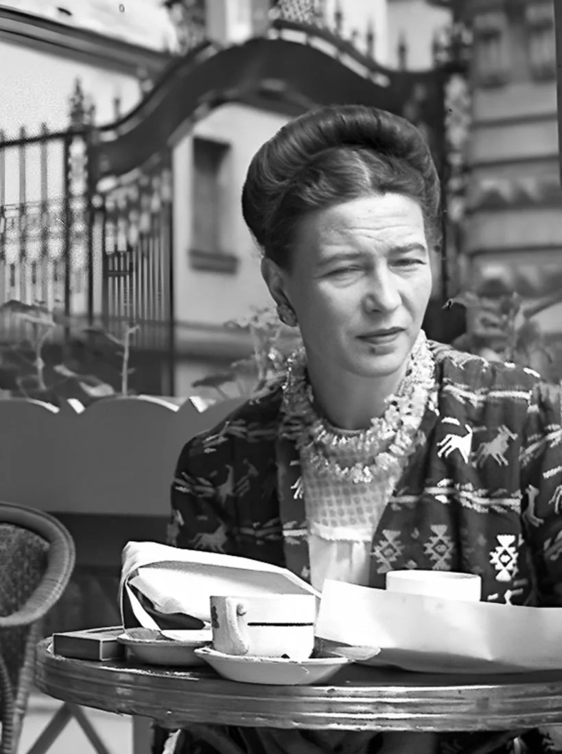 Fotografia de Simone de Beauvoir por volta de 1950