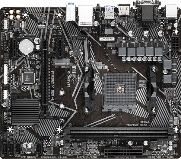 Gigabyte A520M S2H — imagem do produto fornecida pelo fabricante