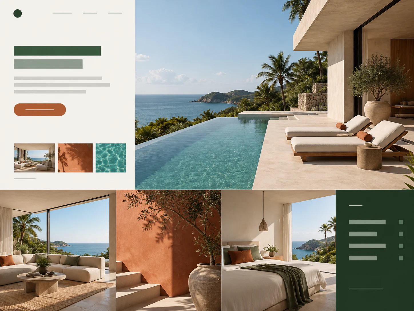 Referência visual de um site imobiliário com fotografia ampla, informações essenciais e chamada para contato.